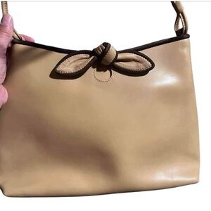 FURLA Leather Knotted Bow Shoulder Bag - Vintage